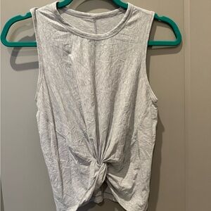 Lululemon Athletica Light Gray Knotted Tank Top
